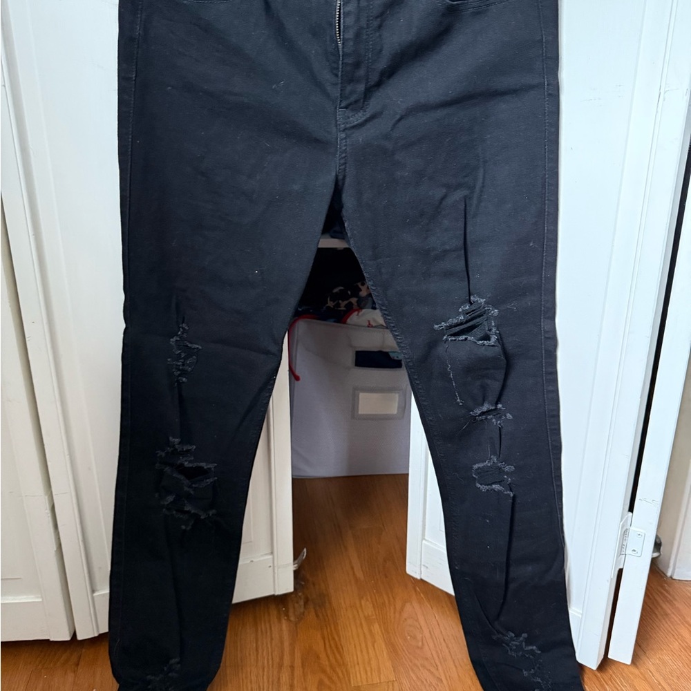 Hollister Black Skinny Distressed Jeans